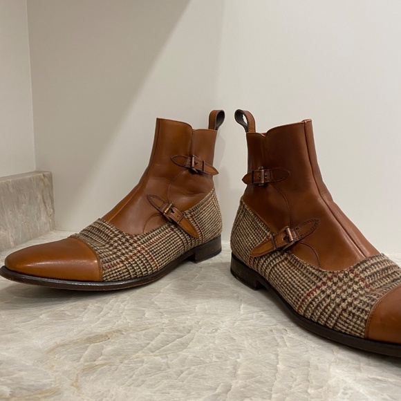 Octavian Buckle Boot // Tweed Sartorial // Med Brown Painted Calf (US: 10) main image 5